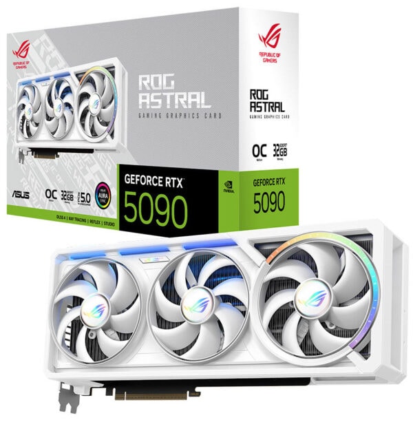 Asus Rog Astral Geforce Rtx 5090 Oc 32gb Gddr7 512 Bit Beyaz Dlss 4 Ekran Kartı H1