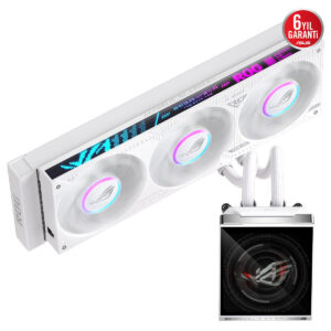 Asus Rog Strix Slc Iv 360 Argb Lcd White Edition 360mm Intel Amd Uyumlu İşlemci Sıvı Soğutucu 2