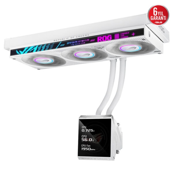 Asus Rog Strix Slc Iv 360 Argb Lcd White Edition 360mm Intel Amd Uyumlu İşlemci Sıvı Soğutucu 6