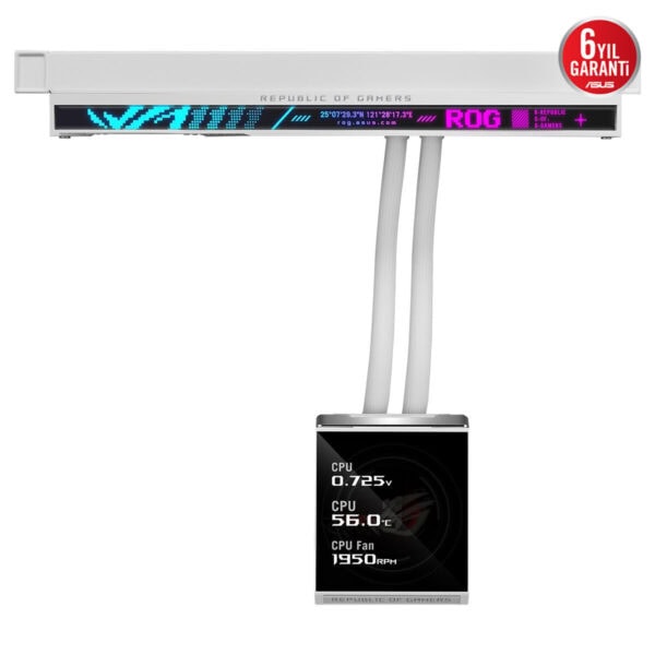 Asus Rog Strix Slc Iv 360 Argb Lcd White Edition 360mm Intel Amd Uyumlu İşlemci Sıvı Soğutucu 7