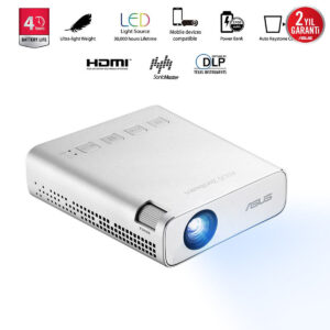 Asus Zenbeam E1r Mini Wvga 200 Led Lümen Dahili Bataryalı Taşınabilir Led Projeksiyon Cihazı 2
