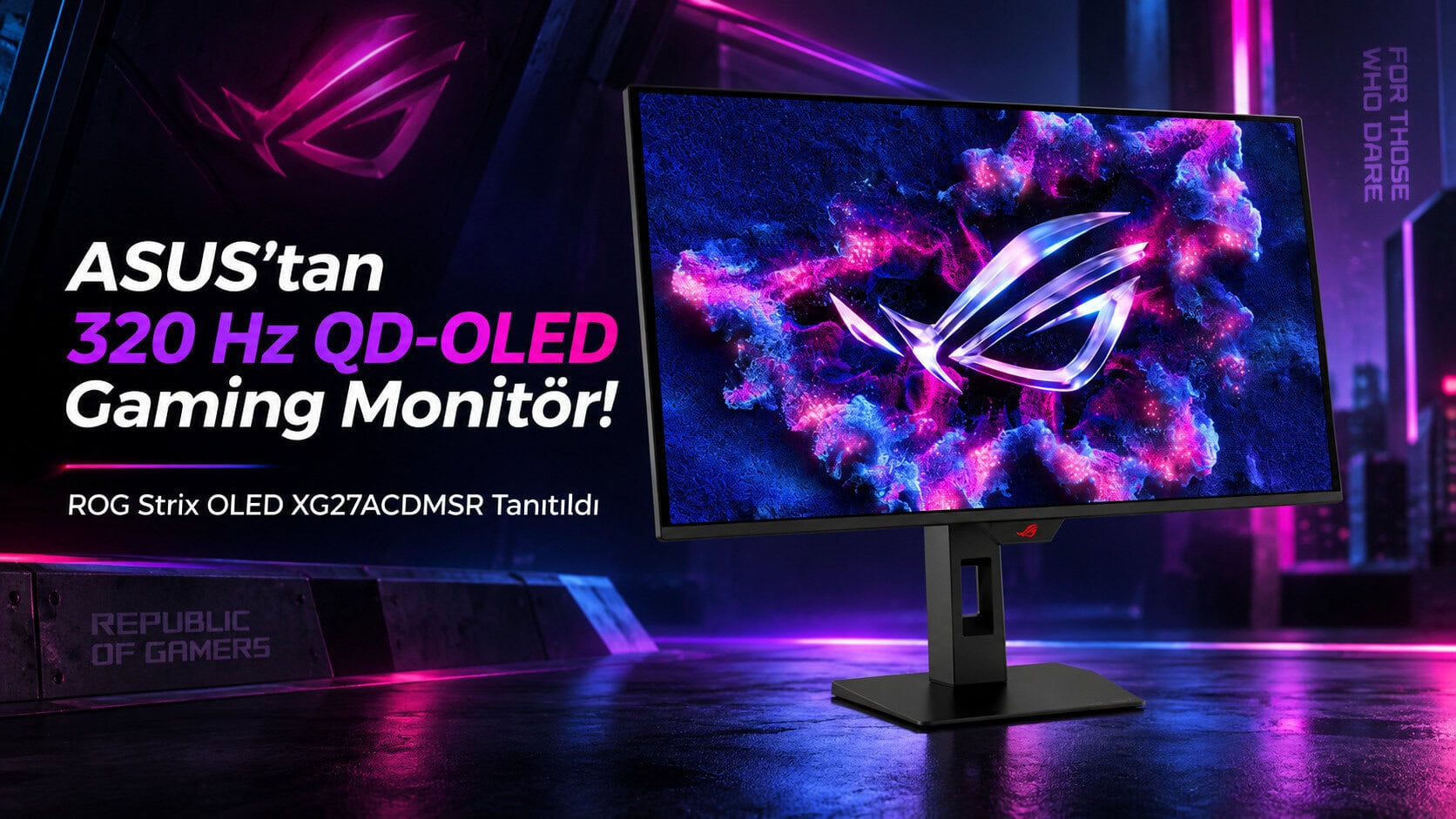 Asus'tan 320 Hz Qd Oled Gaming Monitör! Rog Strix Xg27acdmsr Tanıtıldı 1