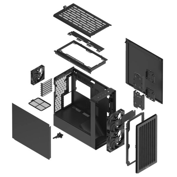 Havn Bf 360 Flow Solid Black 2x180mm 1x140mm Fan Usb 3 2 Mid Tower Atx Gaming Kasa Fc8