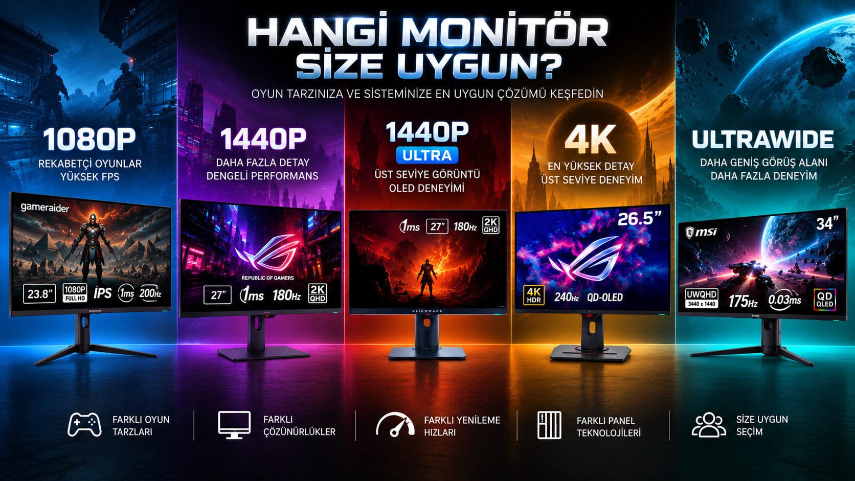 Monitör Seçim Rehberi 1080p Mi, 1440p Mi, 4k Mı 1
