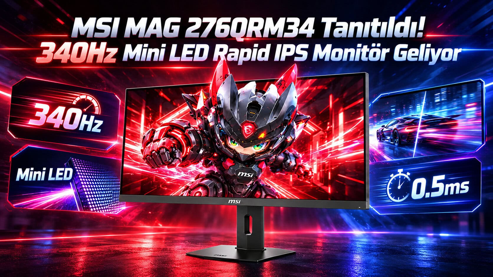 Msi Mag 276qrm34 Tanıtıldı! 340hz Mini Led Rapid Ips Oyuncu Monitörü 1