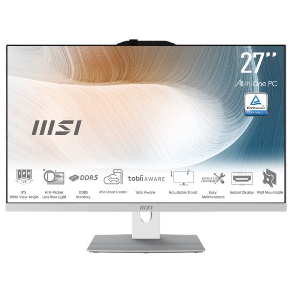 Msi Modern Am272p 1m 1619eu Intel Core 7 150u 16gb Ddr5 1tb Ssd 27 Inc Full Hd W11 Home Beyaz All In One Bilgisayar Fc1