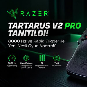 Razer Tartarus V2 Pro Tanıtıldı! 8000 Hz Ve Rapid Trigger Ile Kontrol Tek Elde 1