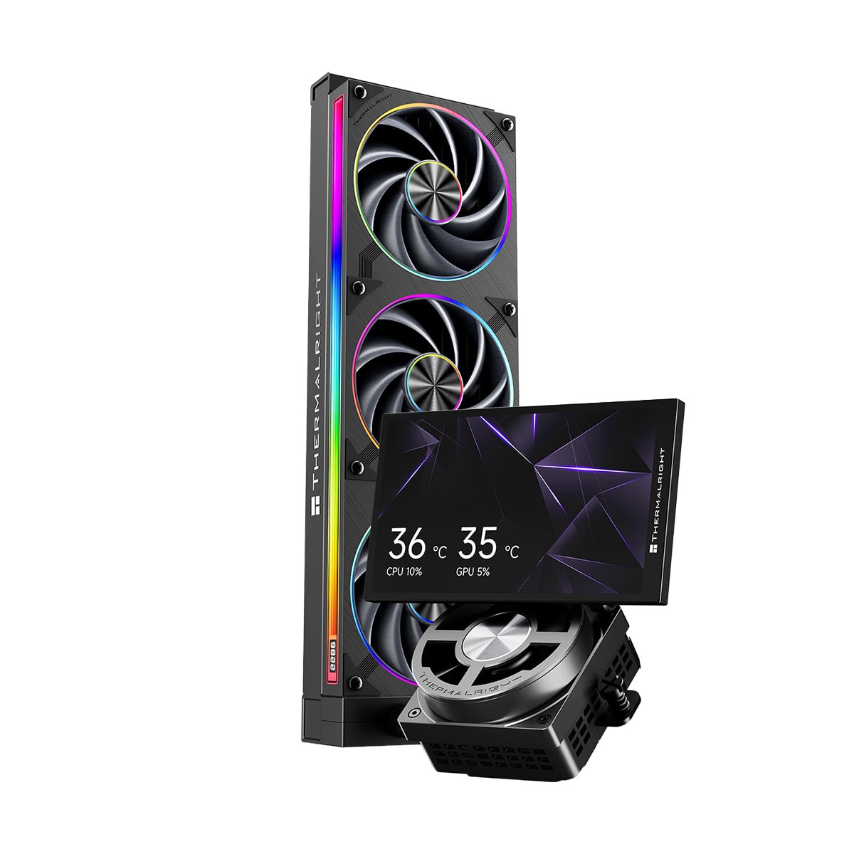 Thermalright Dynamic Vision Pro 360 Argb Black 360mm Intel Amd Uyumlu Islemci Sivi Sogutucu 2 Yil Birebir Degisim Garantili Fc1