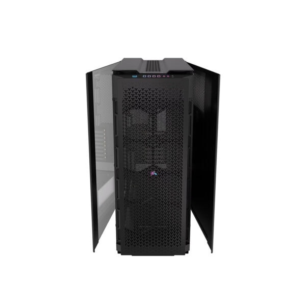 Corsair 9000D RGB AIRFLOW Mesh Temperli Cam USB 3.2; E-ATX oyun kasası, mesh ön paneli ve temperli cam yan paneliyle yüksek hava akışı sağlar.