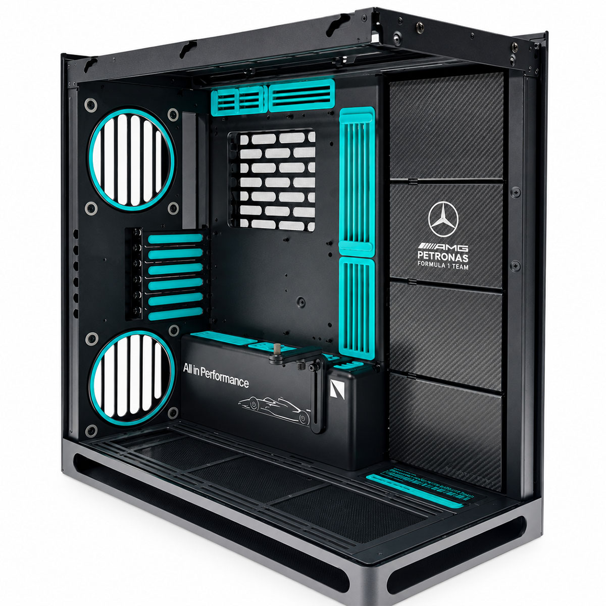 Havn Hs 420 Mercedes Amg Petronas F1 Team Edition 420mm Radyatör Destekli Temperli Cam Usb 3.2 Mid Tower E Atx Gaming Kasa 2