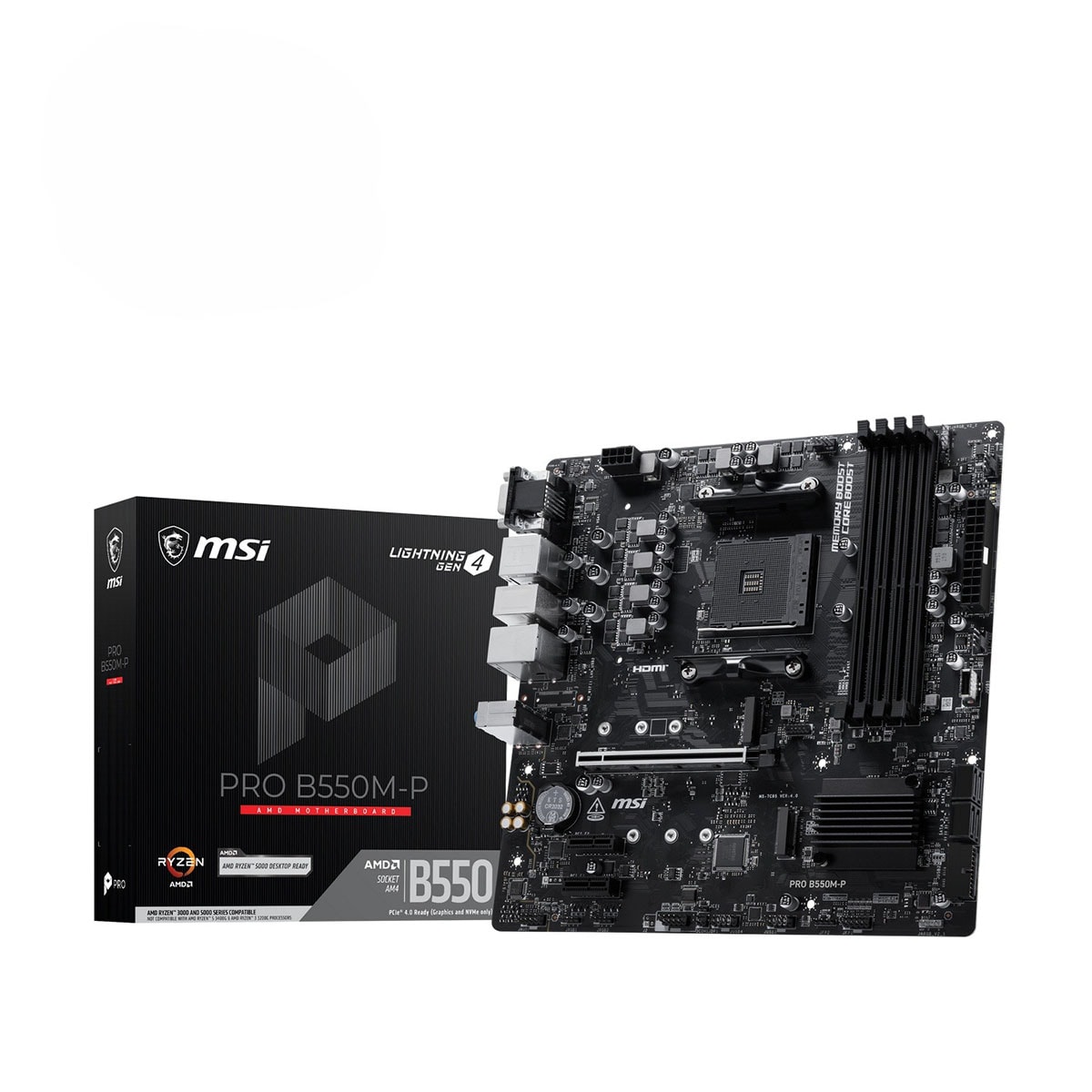Msi Pro B550m P 4400mhz (oc) Ddr4 Soket Am4 M.2 Hdmi Dp Matx Anakart 1