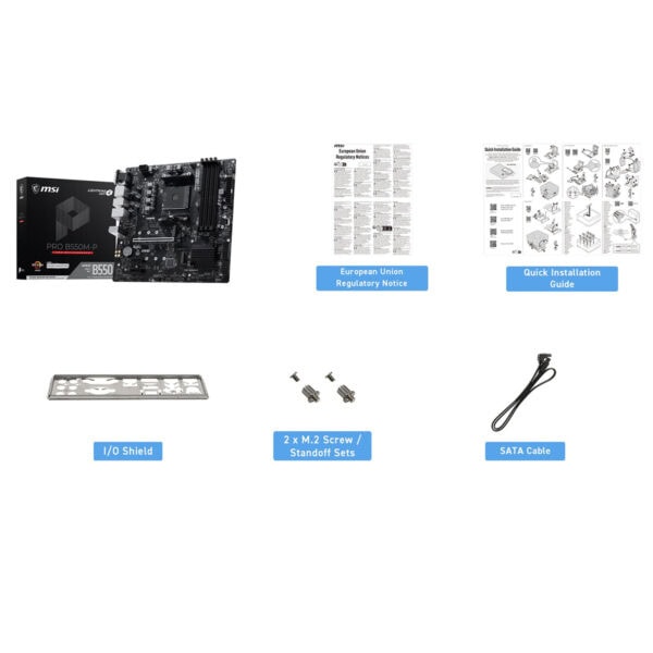 Msi Pro B550m P 4400mhz (oc) Ddr4 Soket Am4 M.2 Hdmi Dp Matx Anakart 6