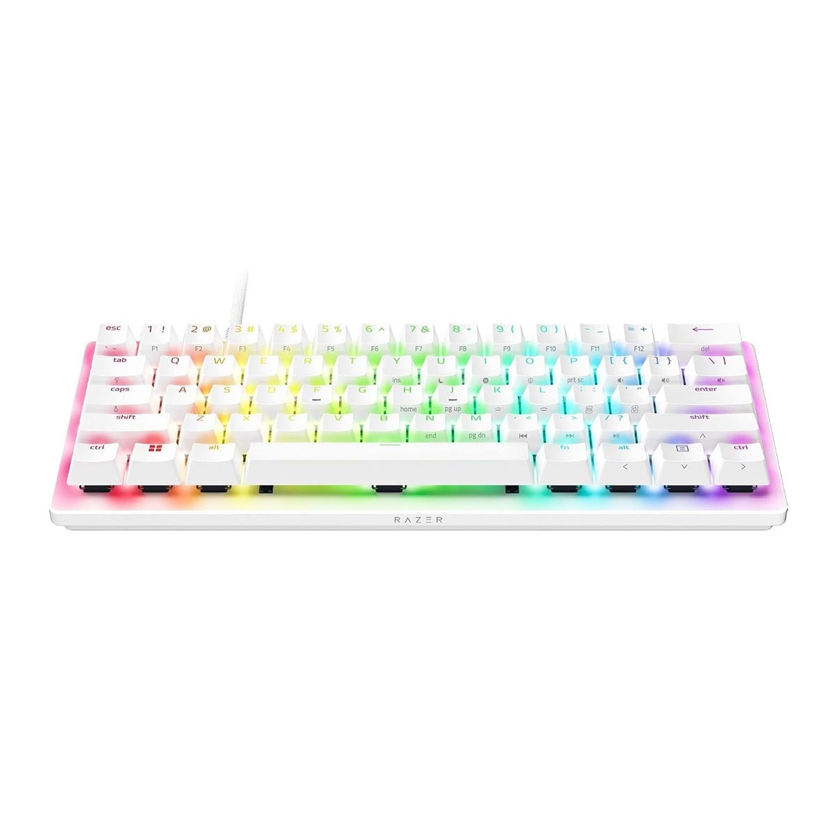 Razer Huntsman V3 Pro Mini Analog Optical Switch Gen2 RGB Kablolu Beyaz İngilizce Gaming Klavye (RZ03-04991700-R3M1) - Görsel 2