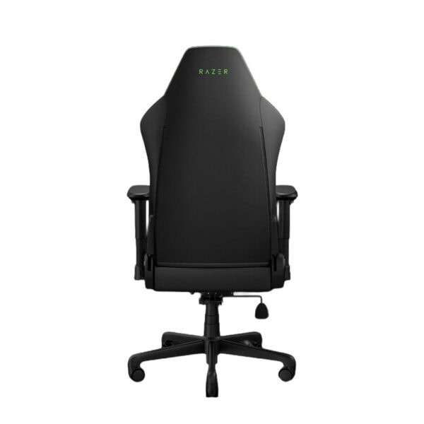 Razer Iskur V2 X oyun koltuğu, siyah döşeme ve ayarlanabilir kolçaklar ile 360 derece döner masaüstü ofis koltuğu.